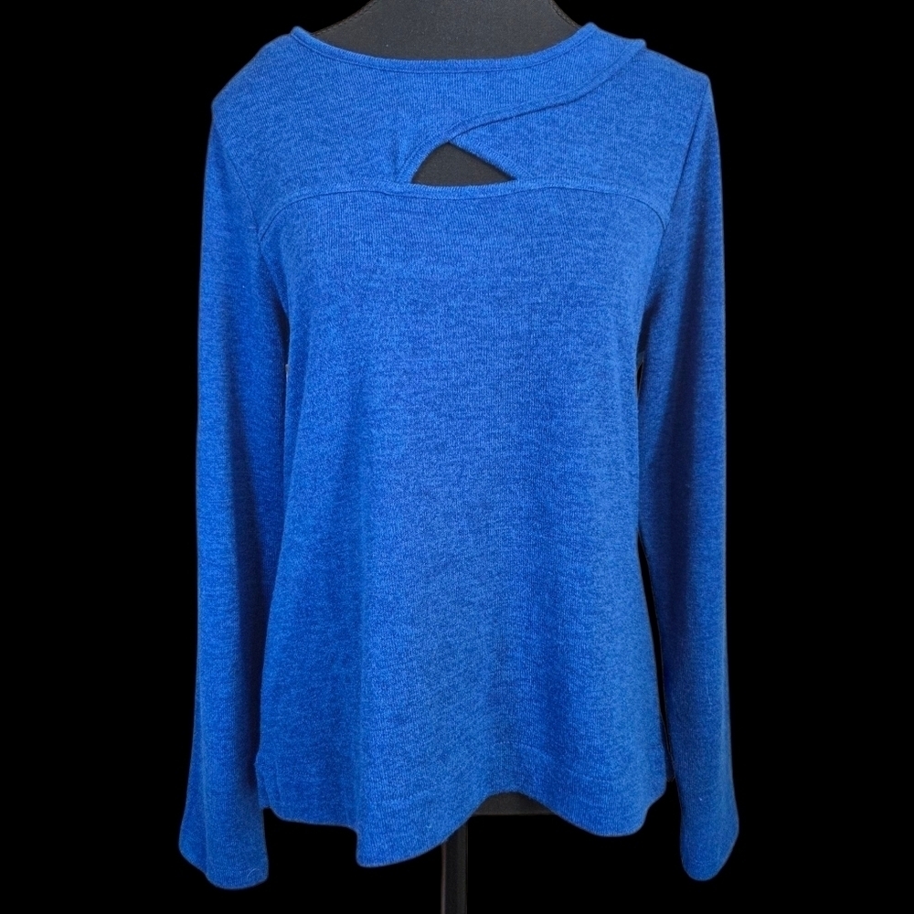 Maloka Vibrant Blue Women's Sweater with Cut-Out Detail Size 2